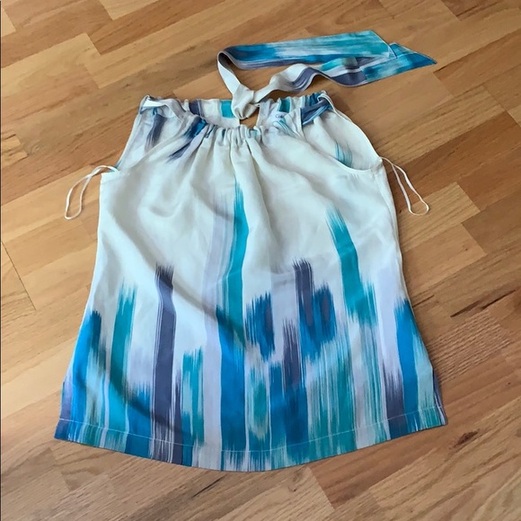 Calvin Klein Silk/linen halter top - Picture 4 of 8